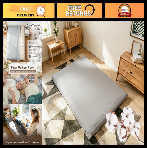 100 cotton zippered futon - zippered,